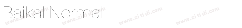 Baikal Normal字体转换